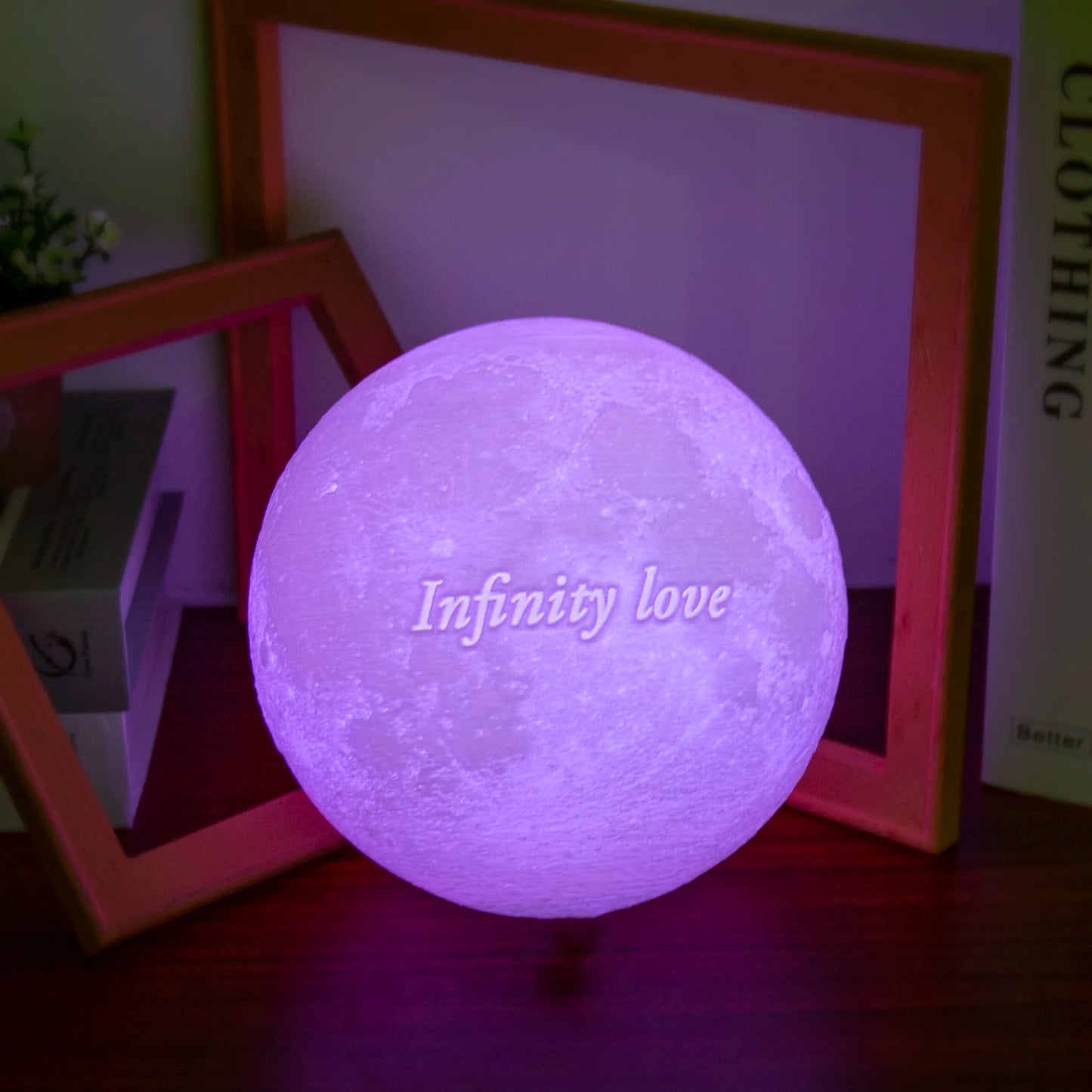 Personalized 3D Printing Moon Lamp Customized Photo Text Night Light USB Rechargeable Valentine's Lunar Gift