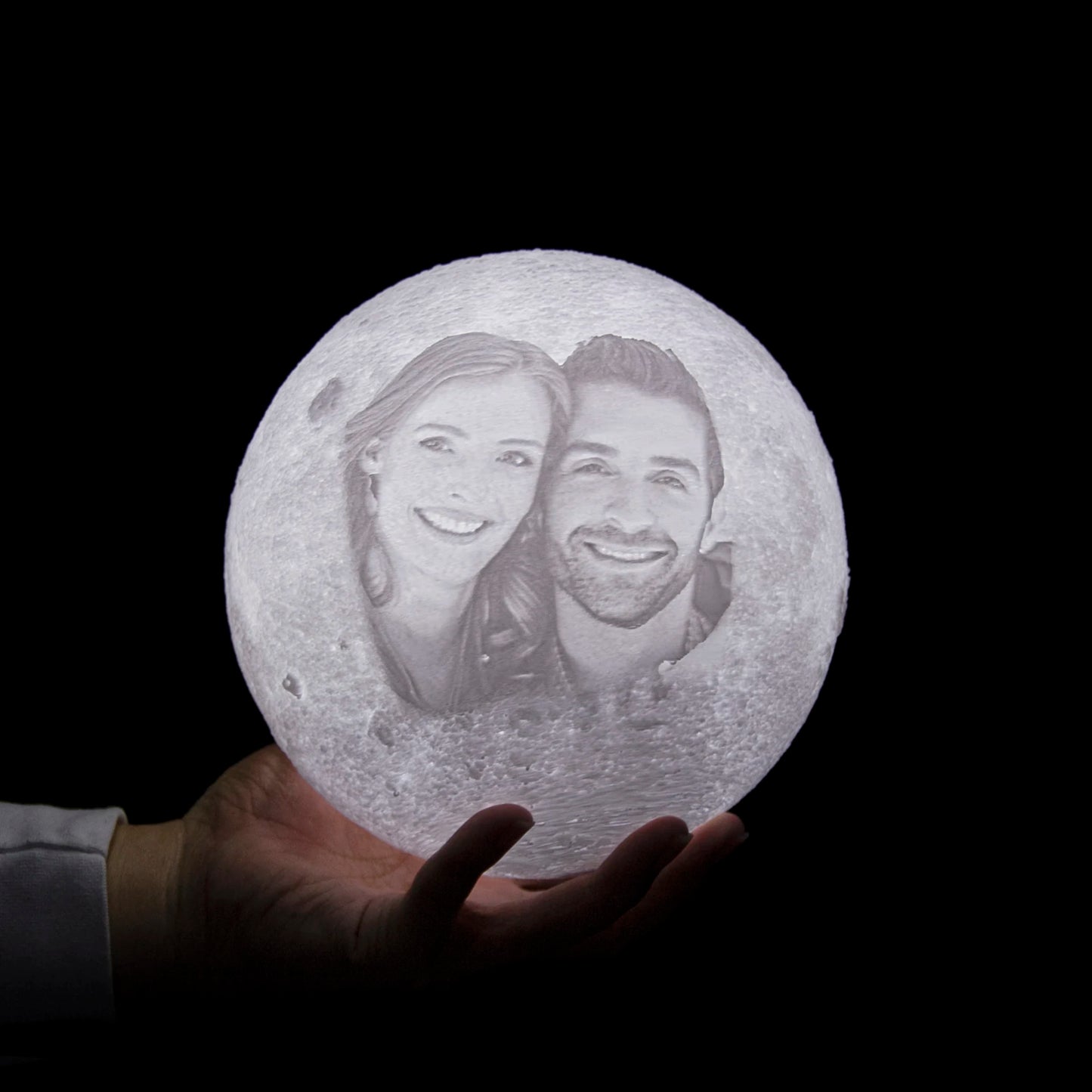 Personalized 3D Printing Moon Lamp Customized Photo Text Night Light USB Rechargeable Valentine's Lunar Gift