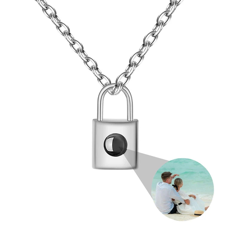 Moderna Personalized Photo Projection Necklace – "I Love You" Hidden Image Pendant