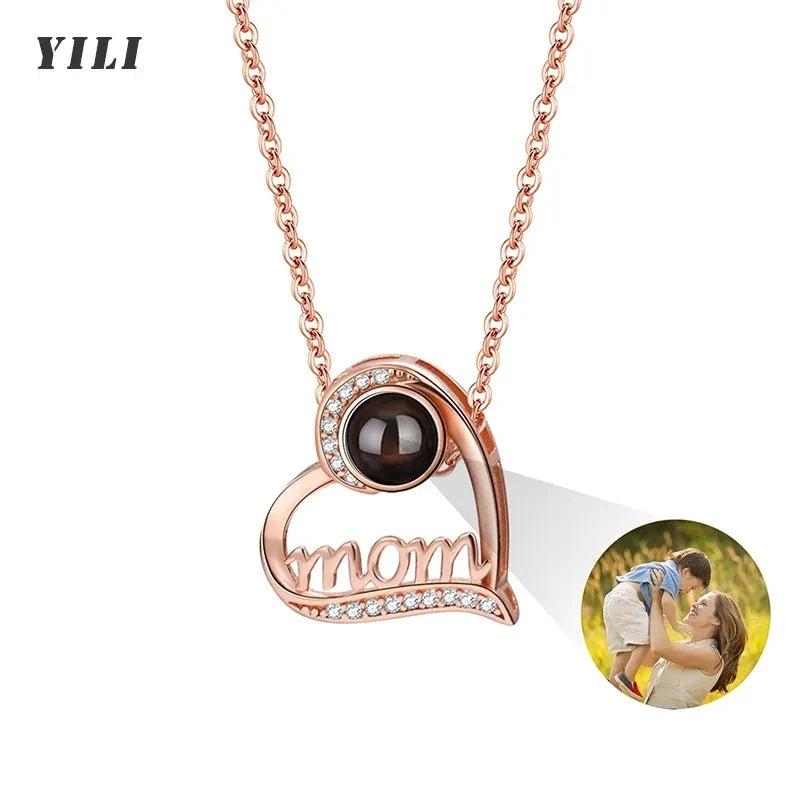 Moderna Personalized Photo Projection Necklace – "I Love You" Hidden Image Pendant