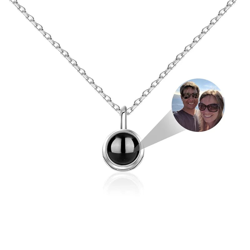 Moderna Personalized Photo Projection Necklace – "I Love You" Hidden Image Pendant