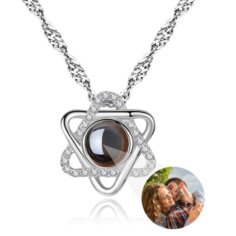 Moderna Personalized Photo Projection Necklace – "I Love You" Hidden Image Pendant