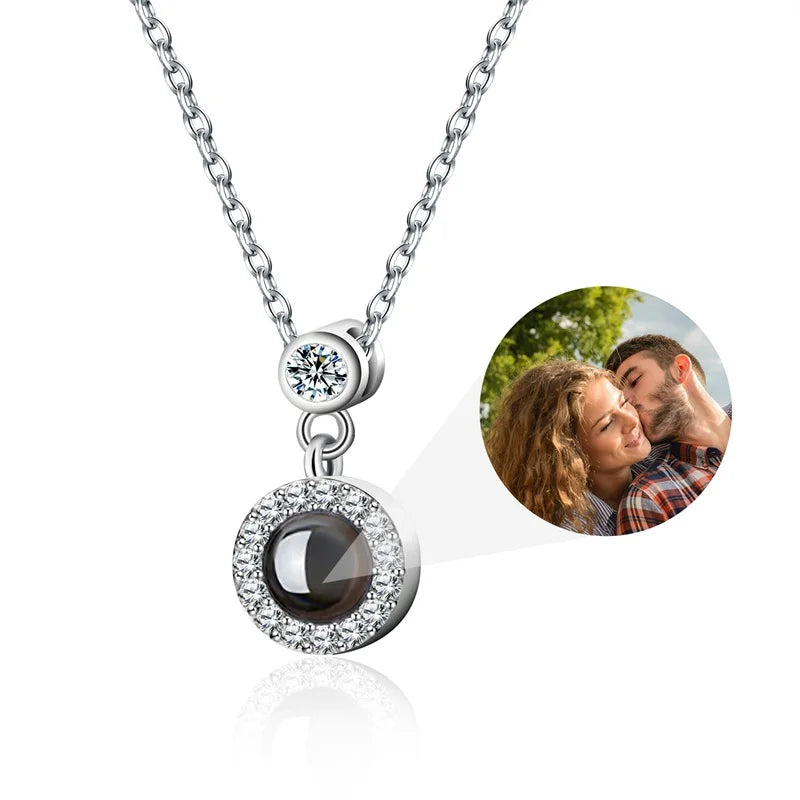 Moderna Personalized Photo Projection Necklace – "I Love You" Hidden Image Pendant