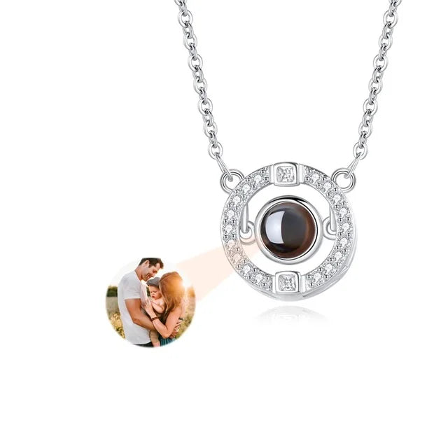 Moderna Personalized Photo Projection Necklace – "I Love You" Hidden Image Pendant