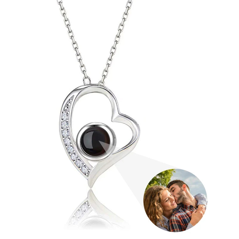 Moderna Personalized Photo Projection Necklace – "I Love You" Hidden Image Pendant