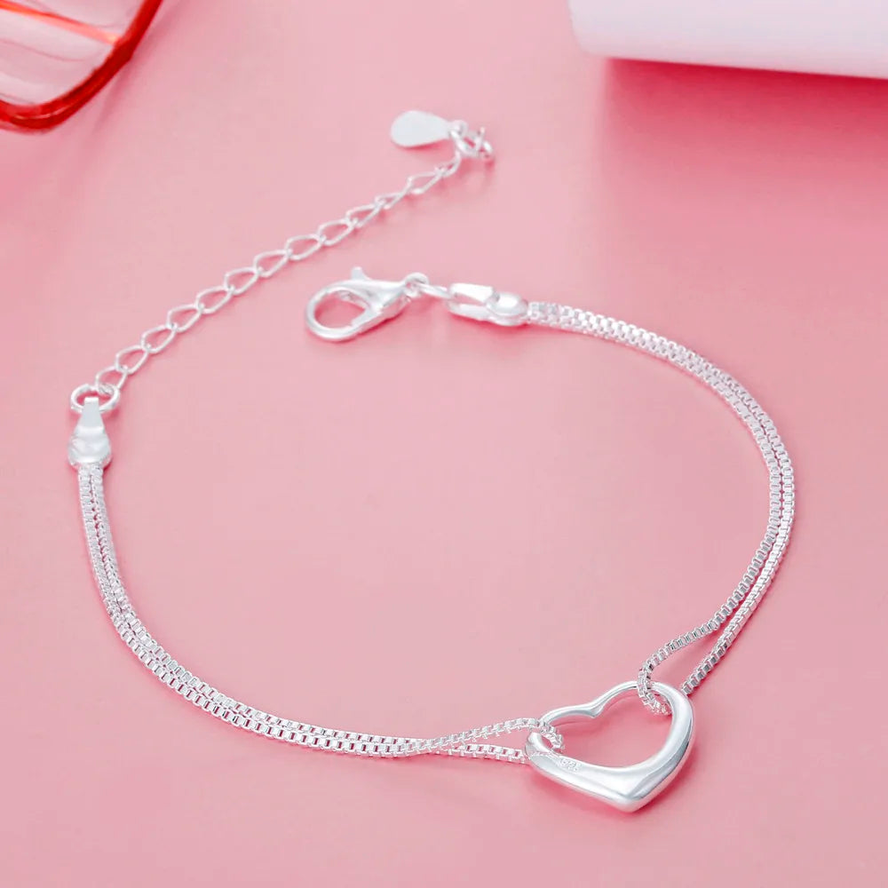 925 Sterling silver Romantic Heart Jewelry Set