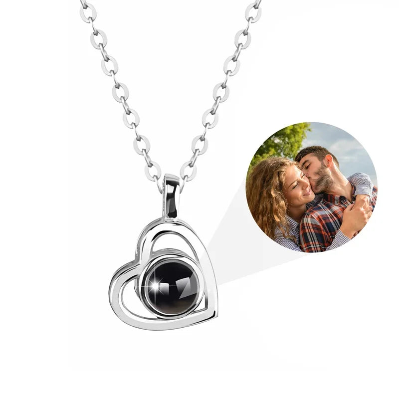 Moderna Personalized Photo Projection Necklace – "I Love You" Hidden Image Pendant