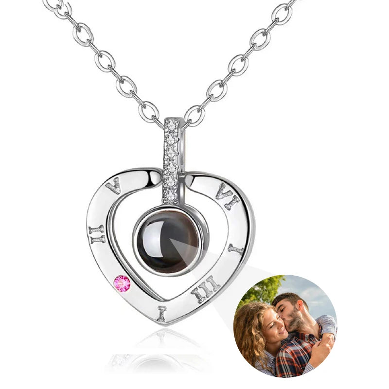 Moderna Personalized Photo Projection Necklace – "I Love You" Hidden Image Pendant