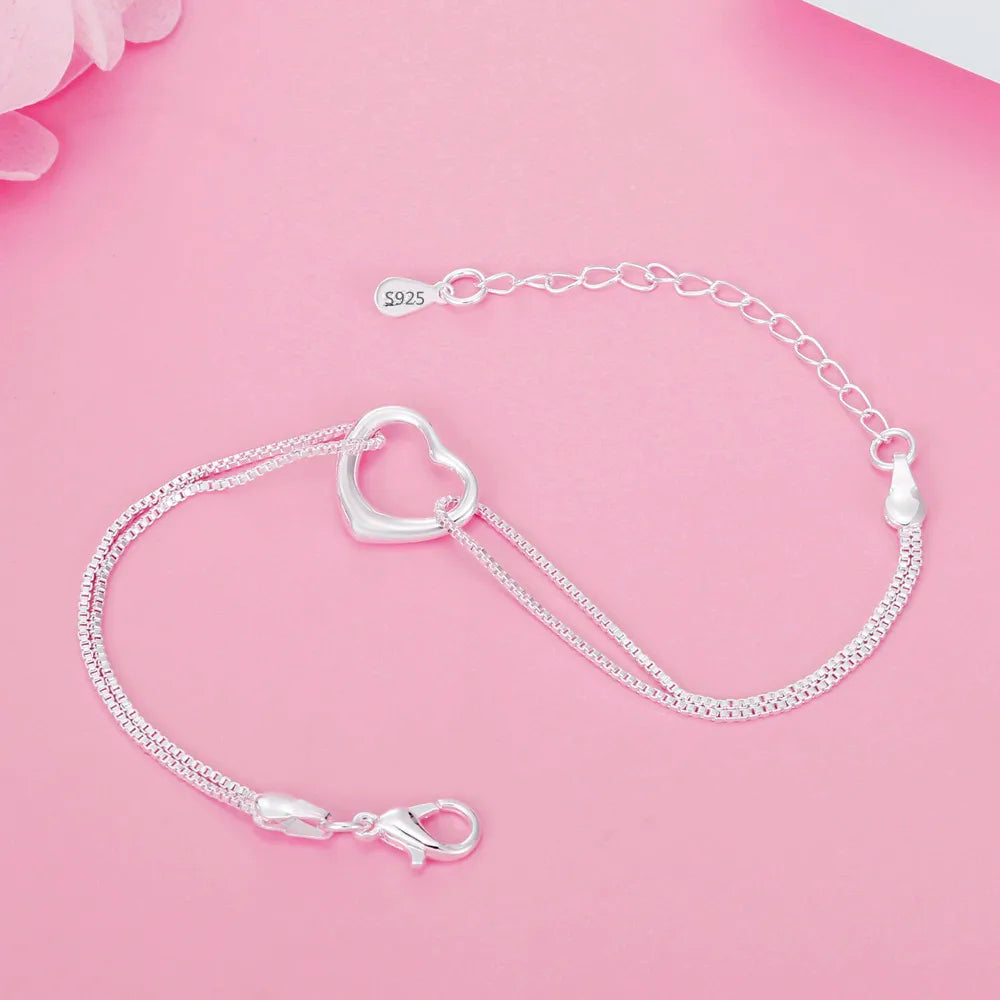 925 Sterling silver Romantic Heart Jewelry Set